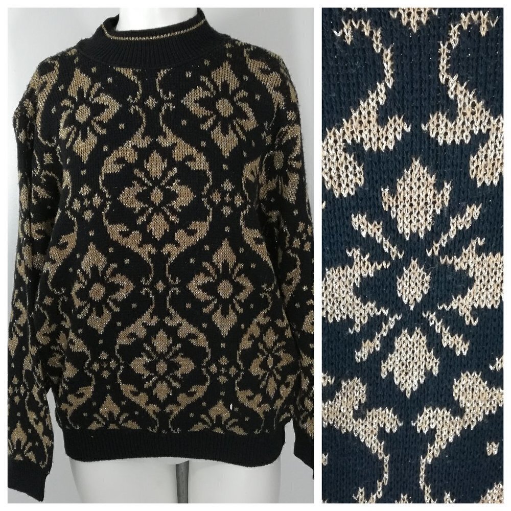 Vintage Metallic Sweater Size S